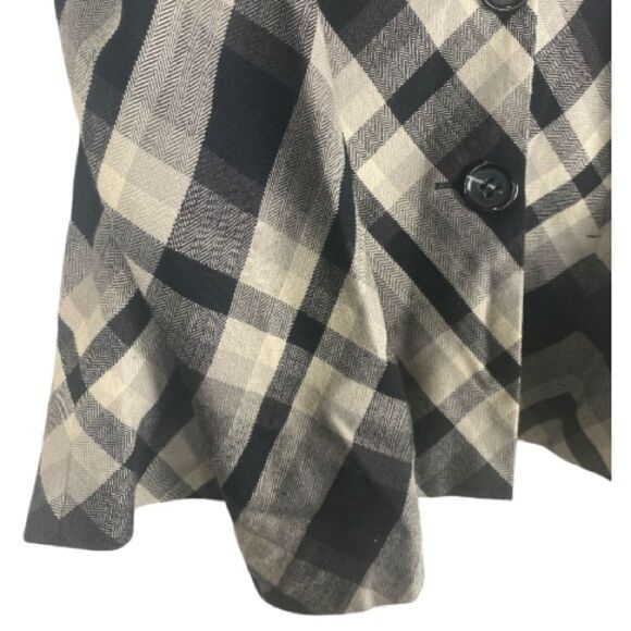 NINE & CO blk white grey printed jacket coat // XL - Picture 6 of 8